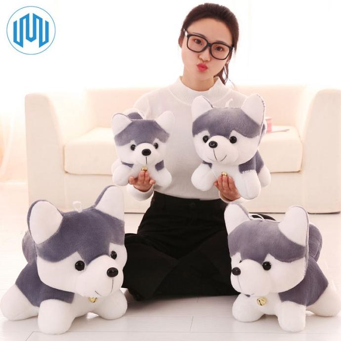 Boneka Husky Anjing Serigala Imut Kristal Super Lembut Kado Pacar Anak
