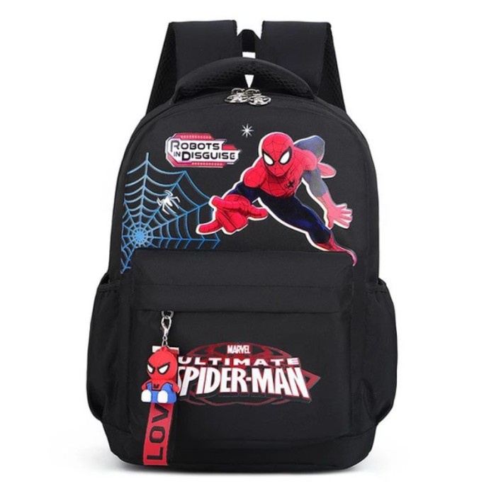 Tas Ransel Anak Tas Spiderman Karakter Tas Backpack Anak Laki Laki Tas Hitam Q8R9 Murah Best Seller 
