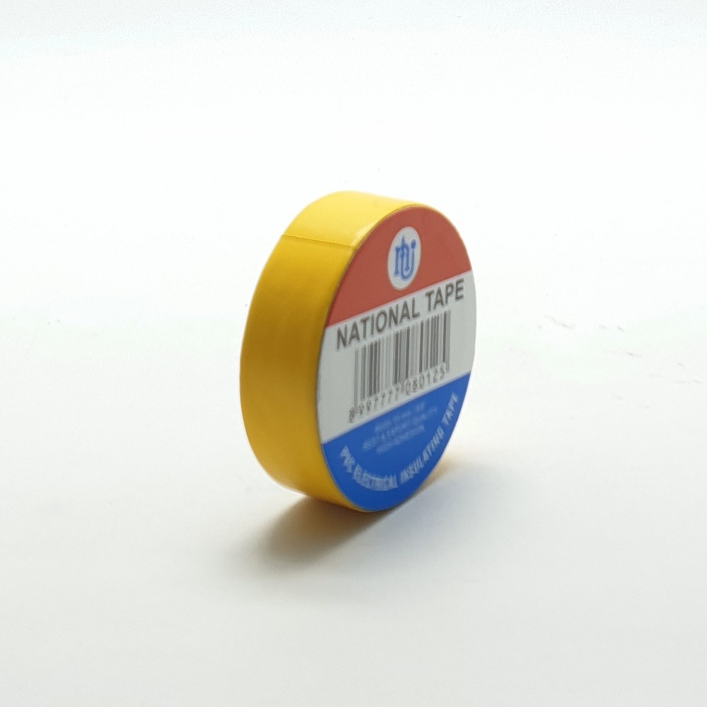 

National Isolasi Kabel Listrik PVC KECIL Warna KUNING 5/8" x 15mm (Harga 1 Bj)