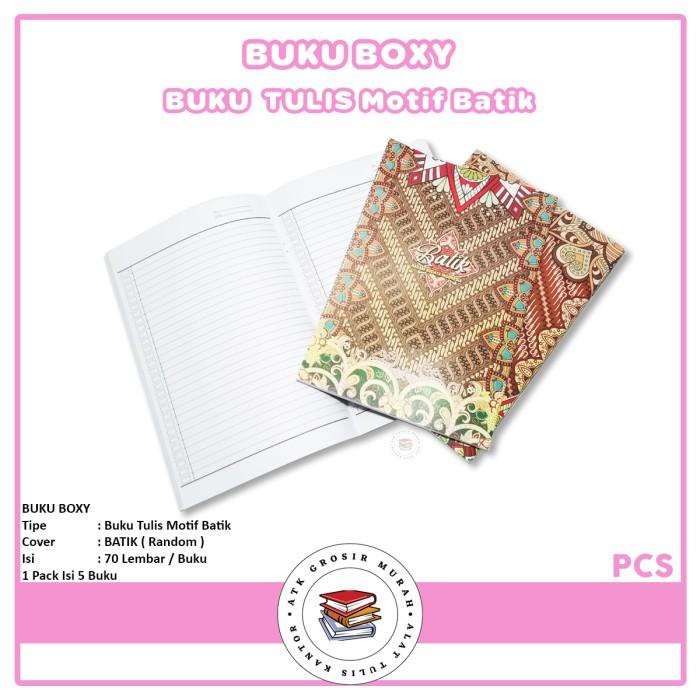 

4.4 Boxy - Buku Tulis Bergaris Motif Batik 70 Lembar - Pcs Premium