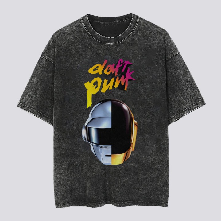 Kaos Band Washed Daft Punk Logo