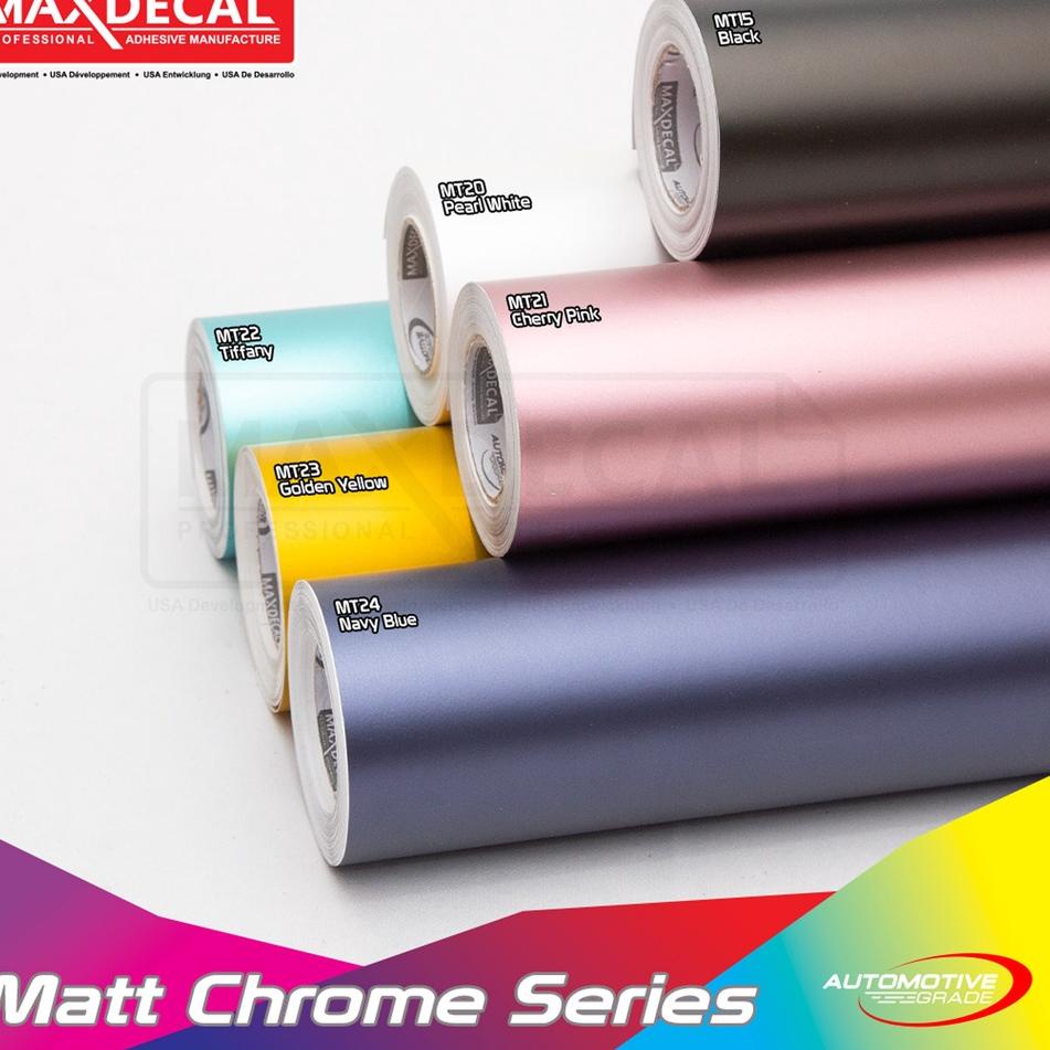 Baru Bermanfaat MAXDECAL 9500 MT Chrome Matte Doff Metalik Premium Car Wrap [METERAN]