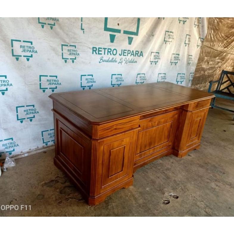 MEJA KANTOR/DIREKTUR JATI MINIMALIS