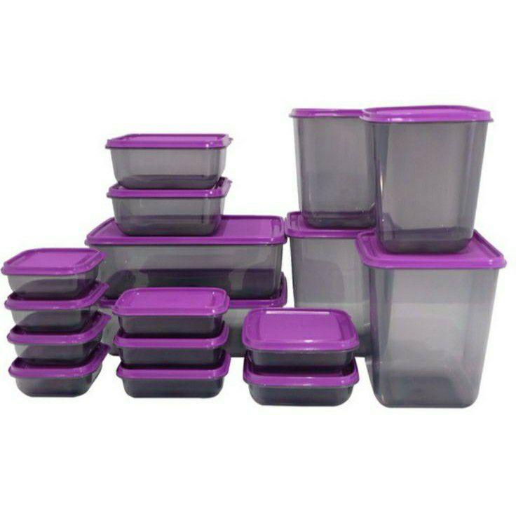 Toples Makanan Tempat Makan Tempat Yimpanan Kulkas Calista Otaru 17 Pcs Tempat Buah Tempat Sayur Wad