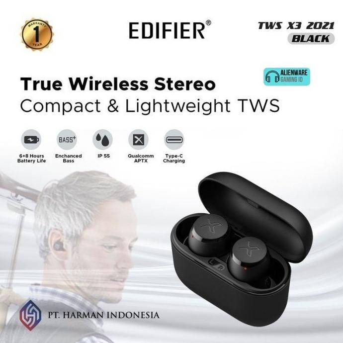 Terbaru Edifier Tws X3 Plus True Wireless Stereo Earbuds Iptx Ip55