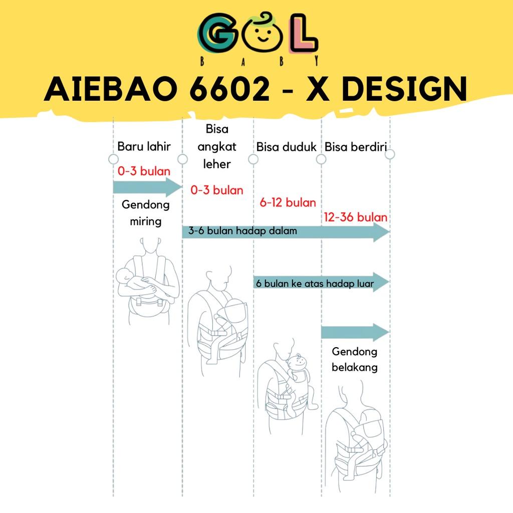 Aiebao Gendongan Bayi Baby Carrier multifunction Hipseat Carrier 6602 (jual 6636 6634 6604 6629)