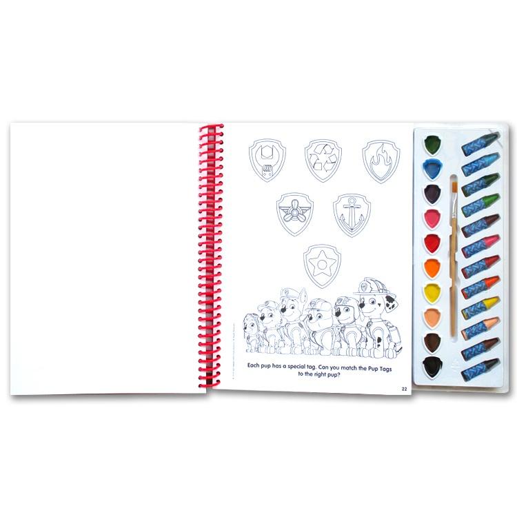 

[Phidal] Paw Patrol Deluxe Poster Paint & Color Book (80 Illustrations, 10 Water Paint Colors, 12 Crayons, 1 Paintbrush)