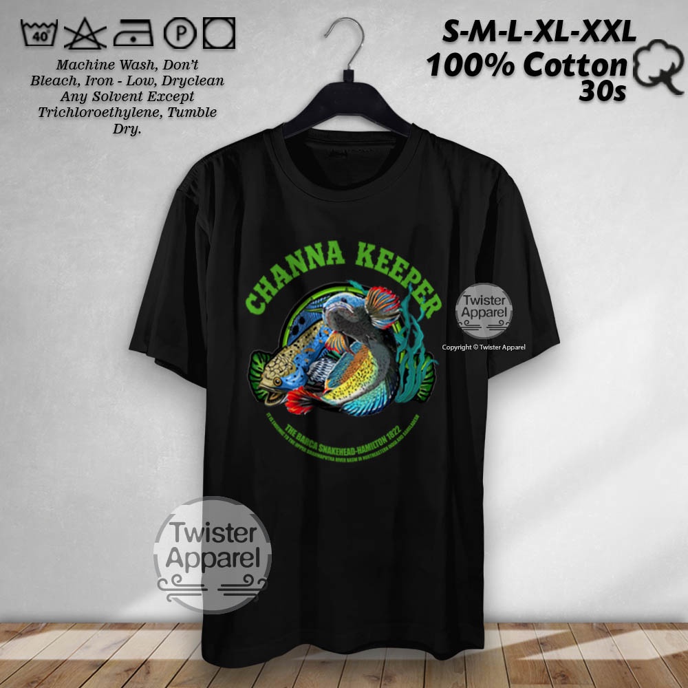 Kaos Channa Barca Snakehead Predator Fish Baju Pecinta Ikan Hias Chana Keeper Aquascaper Indonesia M