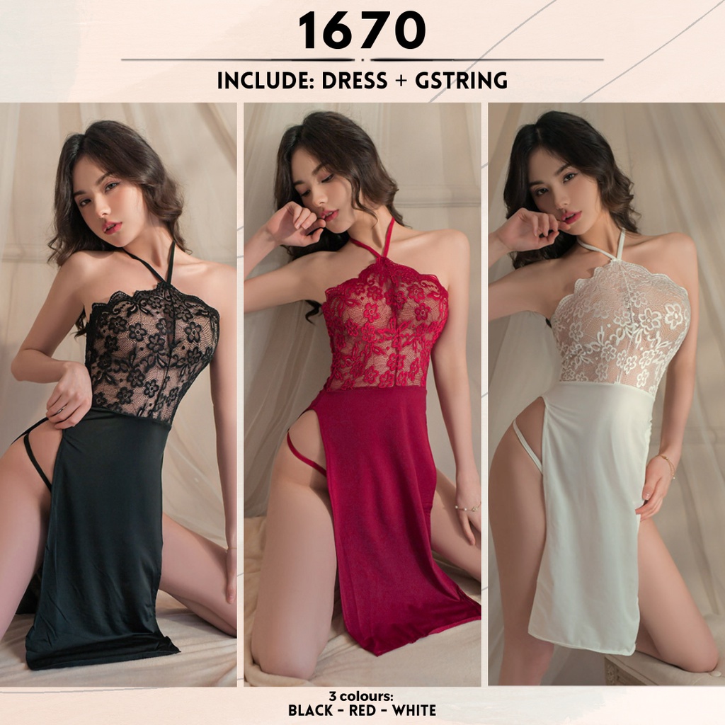 BL1670 Lingerie Lingeri Sexy Dress / Bodycon Transparent KOREAN STYLE