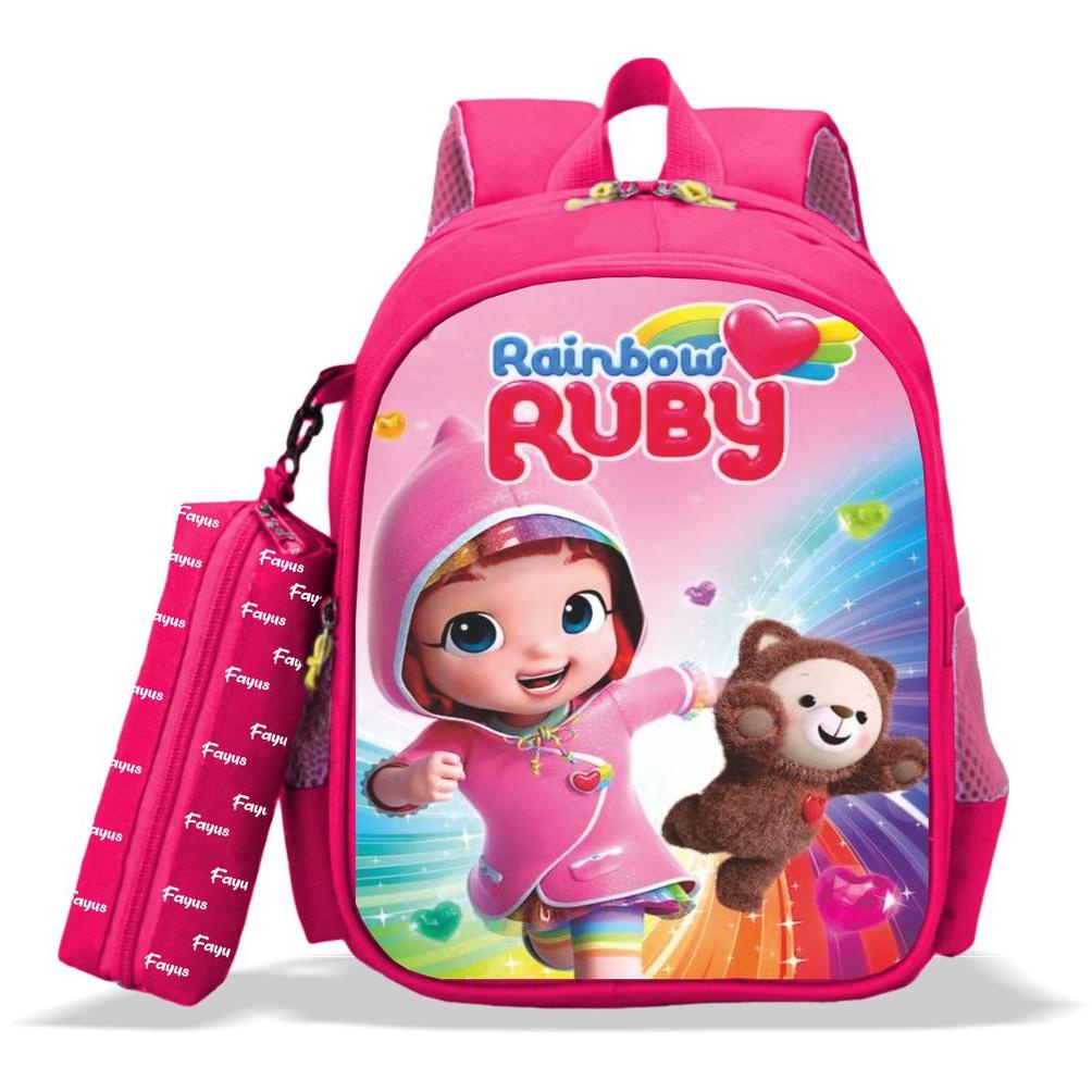 Recomend FAYUS Tas anak sekolah perempuan PAUD TK SD  2022 RAINBOW RUBY bisa   FAYUSLINE .,