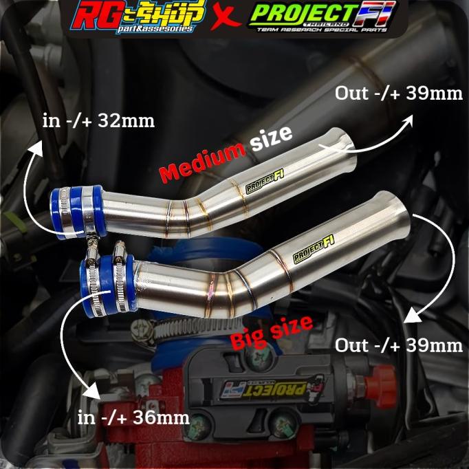 Pipa Air intake velocity udara stainless nmax old new project fi ktech