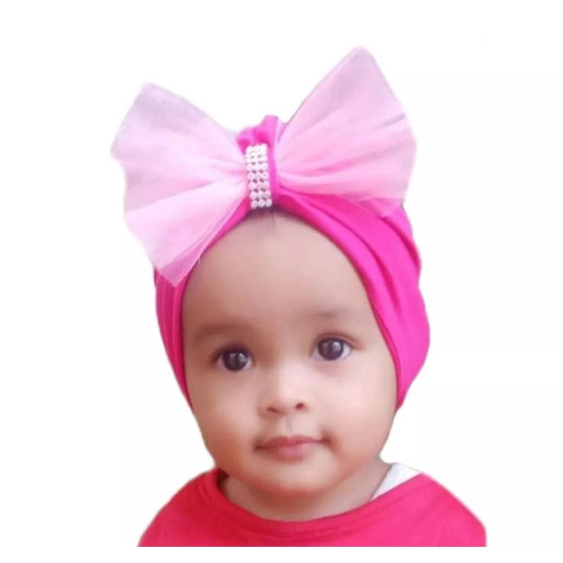 TAFBABY - Turban Anak Bayi Pita Tile Diamond