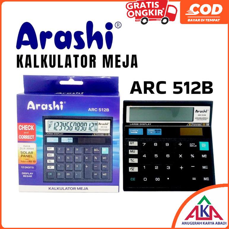 

Kalkulator Arashi 12 Digit ARC 512B Calculator Check and Correct