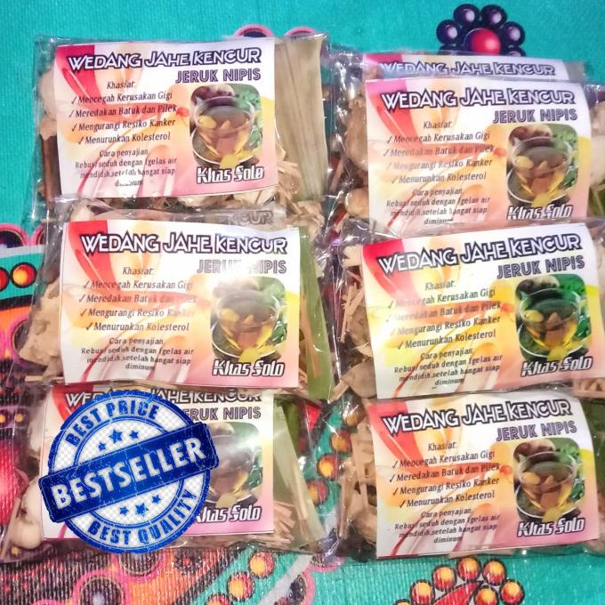 

favorit] 1pack/10bks Wedang JAHE KENCUR JERUK NIPIS Rempah Komplit Khas Solo