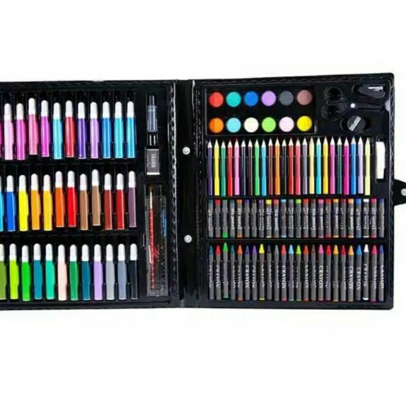 

Grosir PENSIL WARNA 150PCS - ALAT TULIS SET CRAYON COLOURING SET 150PCS ART - BERKAHCELL