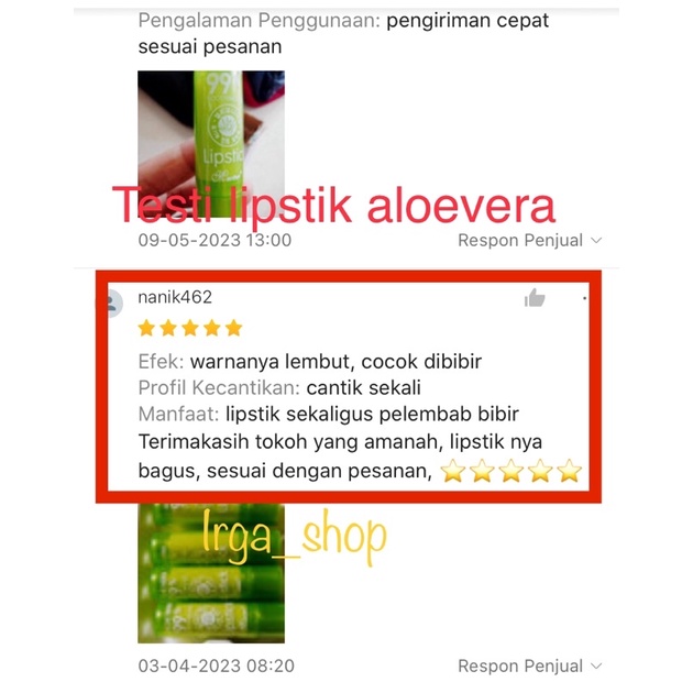 Lipstick Aloevera Bisa Berubah Warna Dibibir