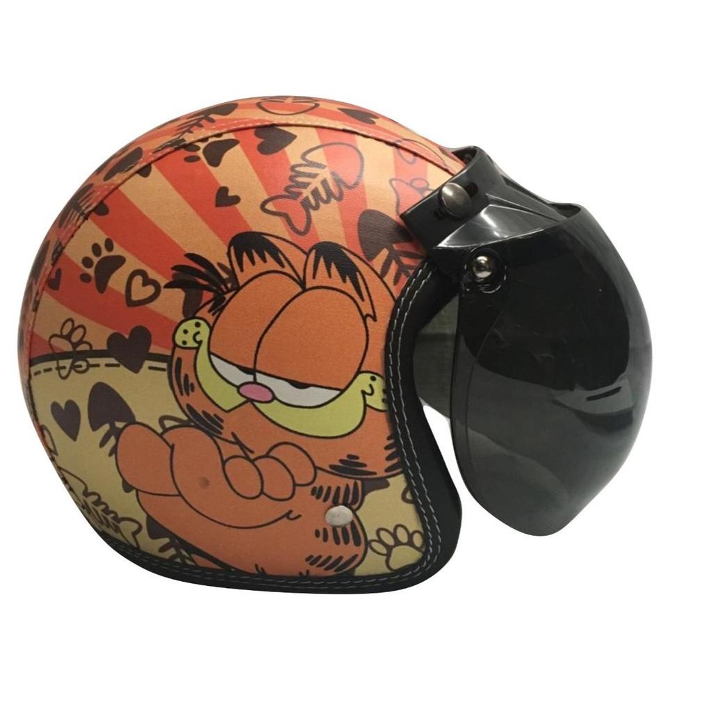 Helm Bogo Retro Anak / Gtr Kids Full Kulit Printing + Kaca