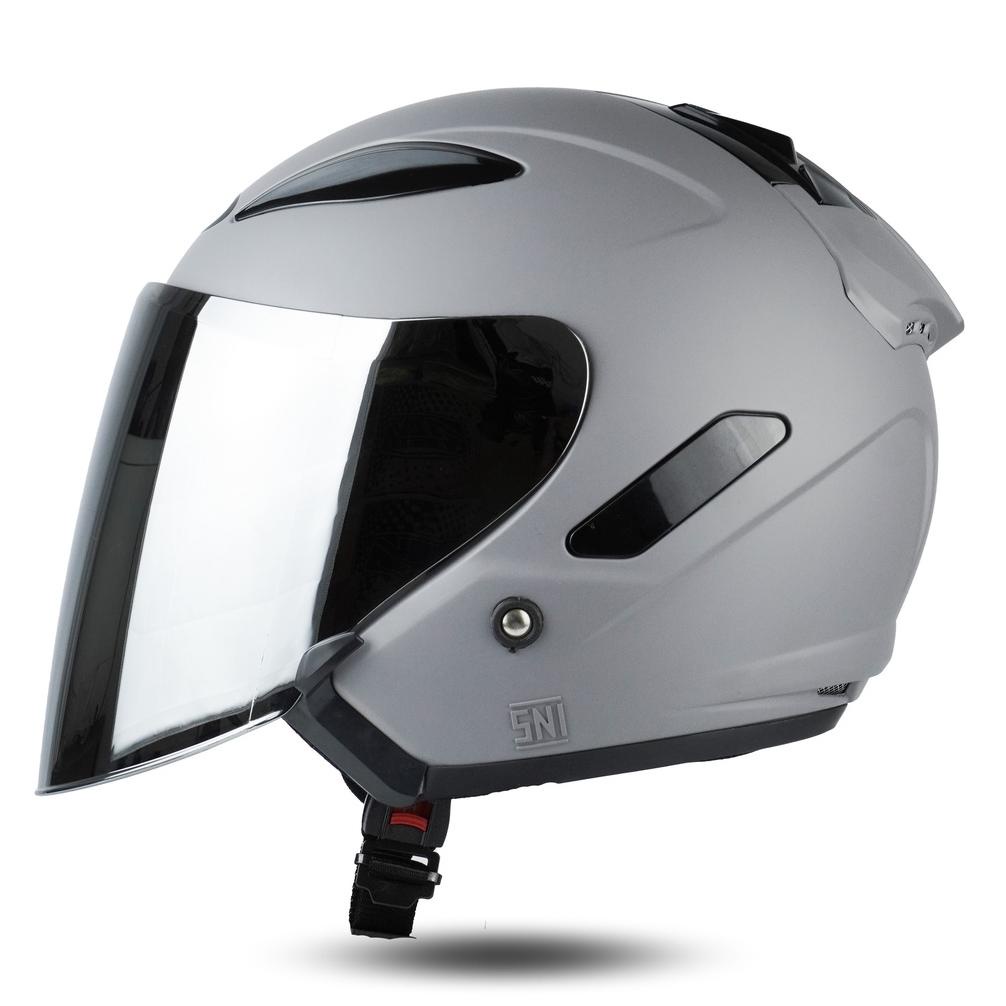 Helm Helm Half Face Bipplast Helm Motor Pria Wanita Sni