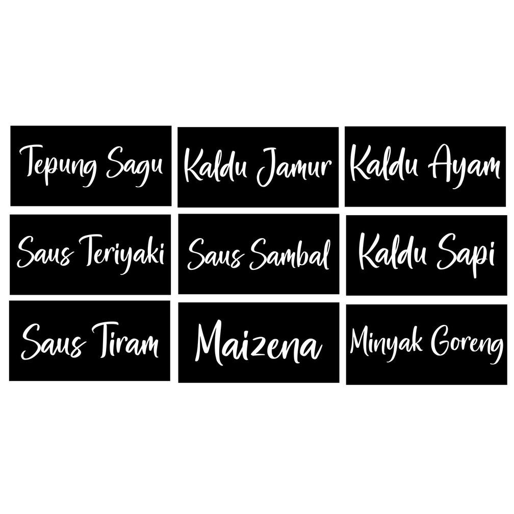 

Hot Sale - (ISI 72 STIKER) STIKER TRANSPARAN LABEL BUMBU DAPUR TERLENGKAP ANTI AIR ,.