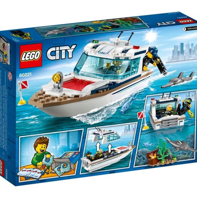 Must Have Lego Original City 60221 Diving Yacht - Mainan Anak Edukasi Lego Kapal Terlaris