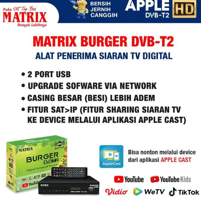 Set Top Box DVB T2 Matrix Apple HD NEW