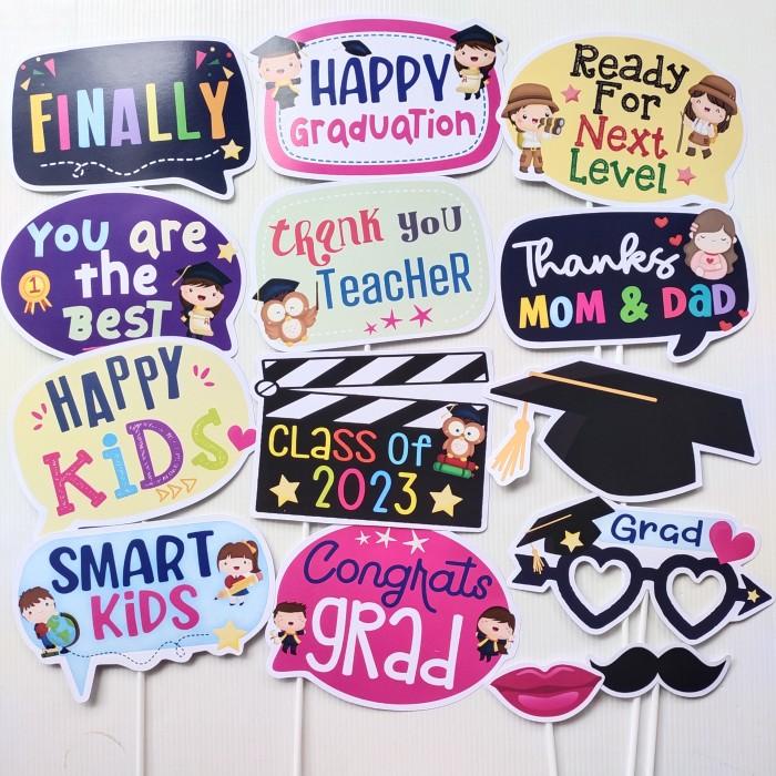 Terlaris Graduation Kids Fun Props Photobooth