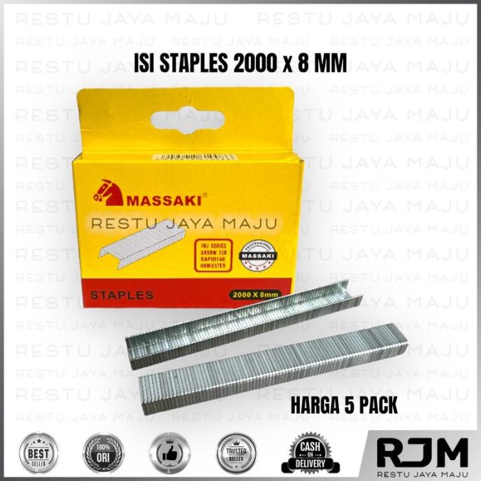 

=====] MASSAKI Isi Staples Tembak Refill Tacker Stapler Hekter 8mm