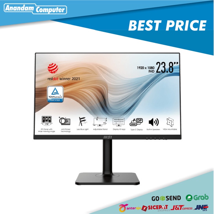 MSI Modern MD241P 24&quot; IPS FHD 75hz Type-C Monitor