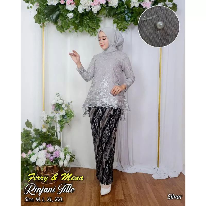 Kebaya Tunik Rinjani Tile / Tunik Brokat / Kebaya Modern / Kebaya tile / Kebaya Favorite / Batik Couple