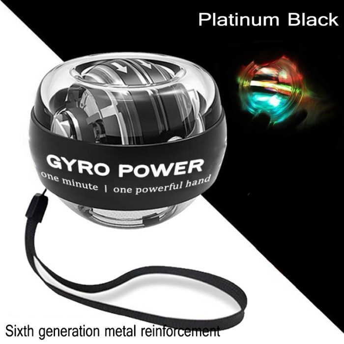 FMFIT Gyro Power Ball spinning Wrist Metal LED Auto Starter Spinner Hand Gym