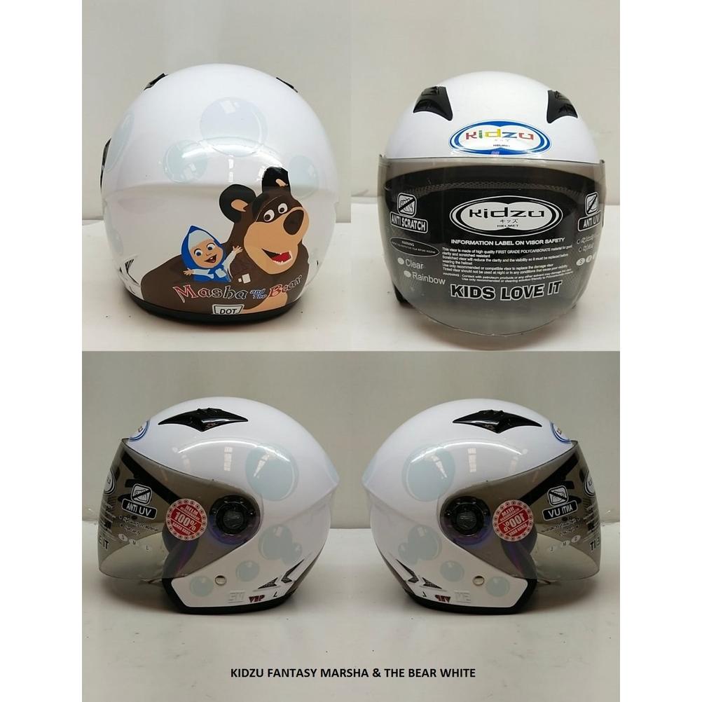 Helm Half Face Anak Kidzu Fantasy Full Motif Character Kartun(Sni)(4-10 Tahun)