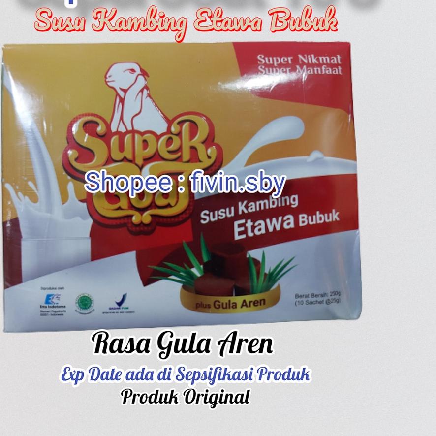 

12.12 Terlaris SUPERGOAT SUSU KAMBING ETAWA BUBUK (GULA AREN / STEVIA) 