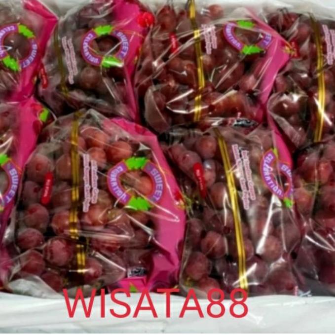 

12.12 BIG SALE FASION buah anggur merah non biji / anggur red sweet celebration / usa / 500g grosir