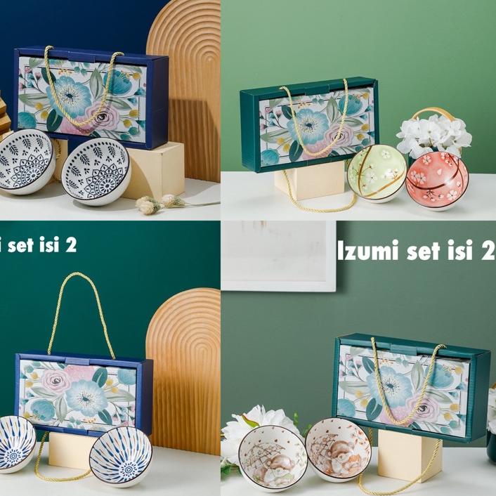 

12.12 HARGA GROSIR Japanese Bowl Set isi 2 / paket hadiah hampers souvenir mangkok jepang serbuuu !