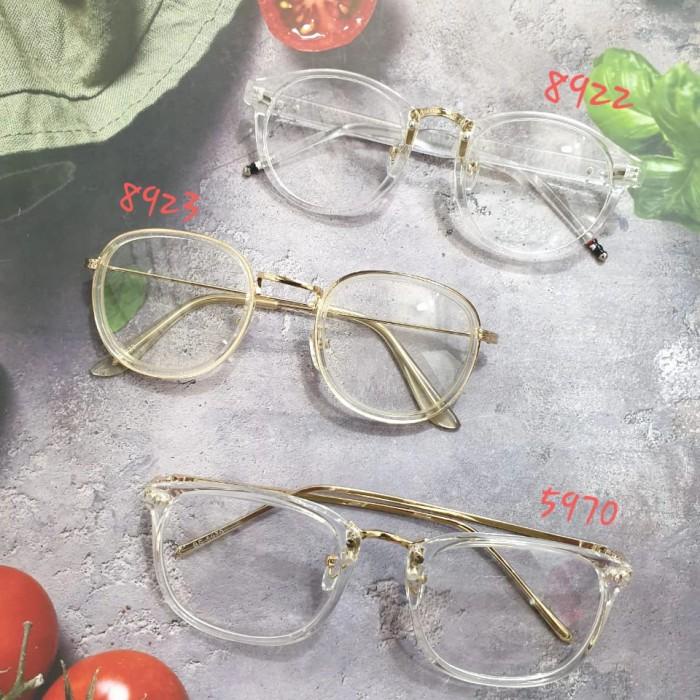 Glaso Kacamata Bening Frame Clear Kacamata Wanita Paket Lensa Minus