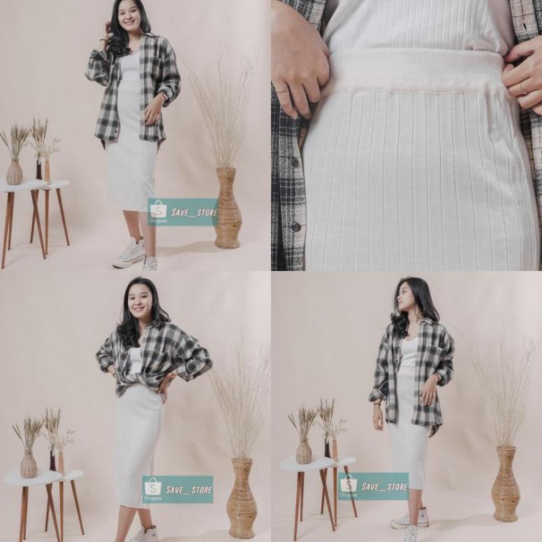 Miliki - Rok Span Rajut 7/8 Rok Span Rajut Sebetis Rok Rajut 7/8 ,.