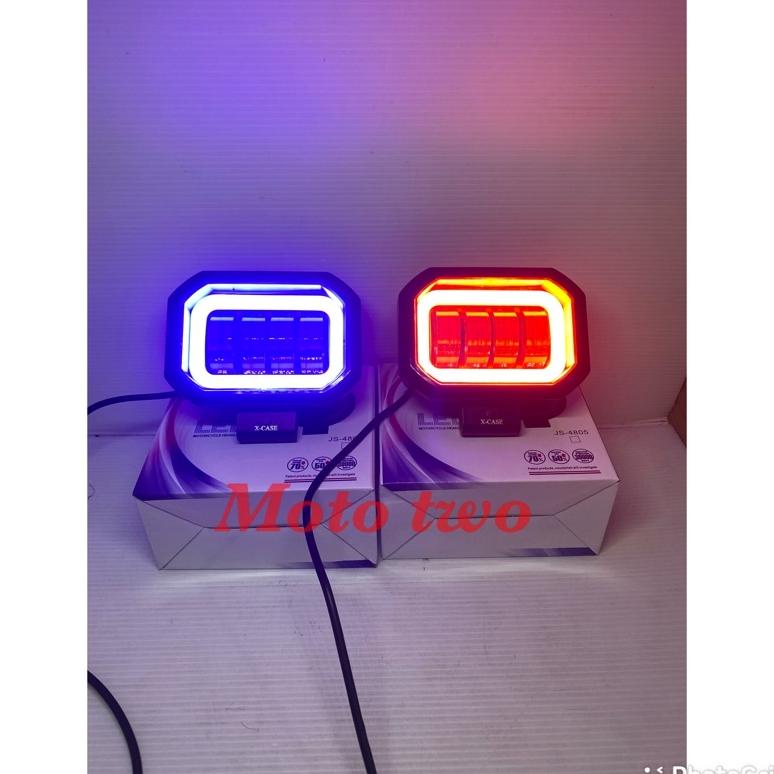 (Bisa Cod) Lampu Tembak Daymaker Mini Kotak 4Mata 40Watt 6D