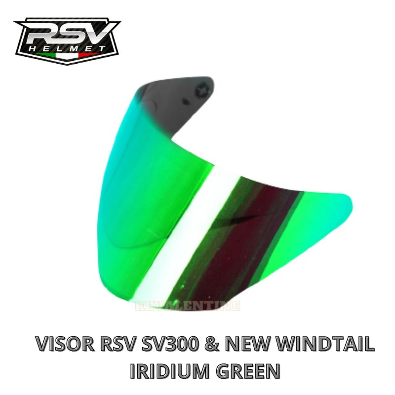 VISOR RSV SV300 NEW WINDTAIL IRIDIUM GREEN ORIGINAL | Kaca Helm Half Face rsv sv 300 new windtail Ra