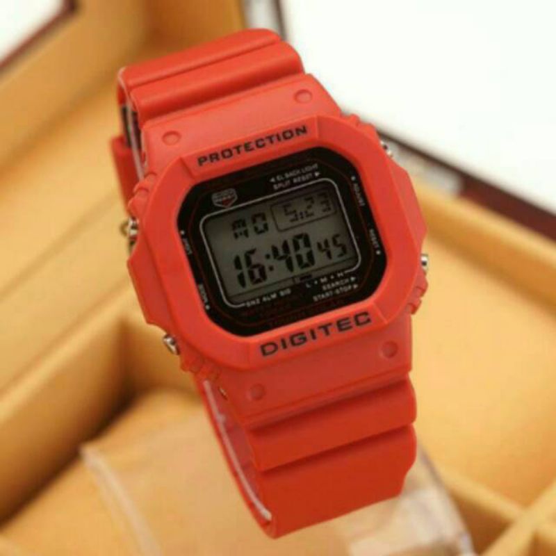 Jam tangan pria/wanita sport digital segi DG2024T  2024T 2024 HITAM FULL