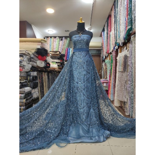 Kain Tile Ziad Nakad Sequin Dress Sapto Payet Denim