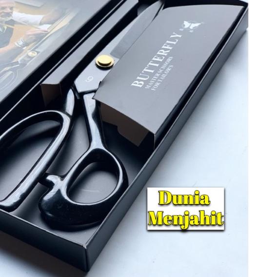 Terbaik Gunting Kain Butterfly Original Hitam (Gunting Baja) 8" / 9" / 10" ??