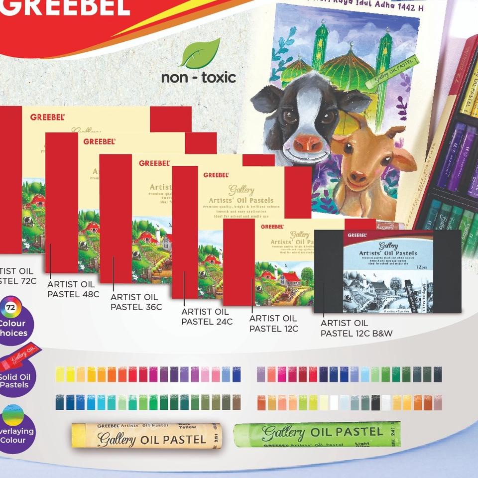 

Price GREEBEL Crayon Krayon ARTIST OIL PASTEL tidak berdebu & cerah untuk Sekolah Anak & professional non toxic Best Quality