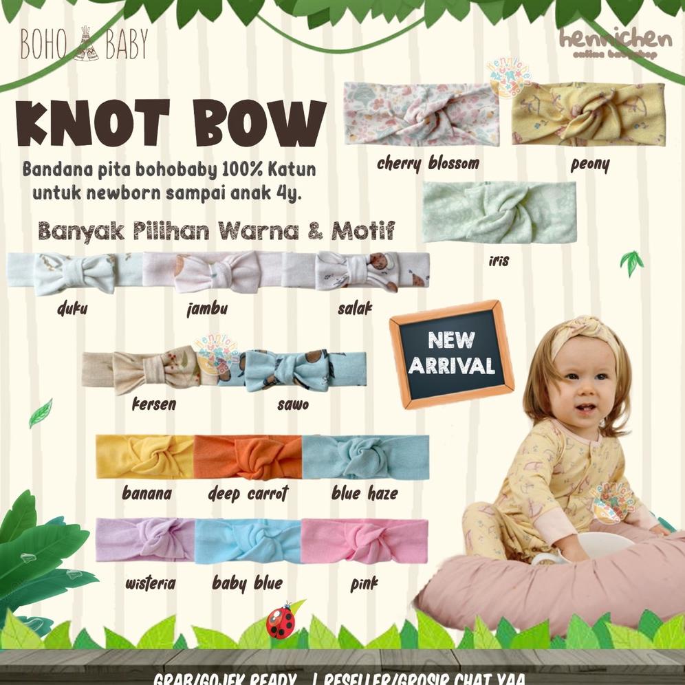 BOHO BABY BOHOPANNA KNOT BOW BANDANA BAYI PRINT MOTIF