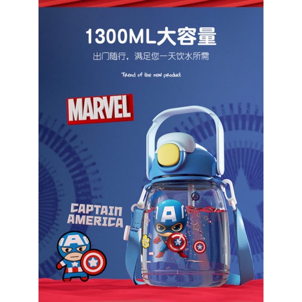 Botol Minum Sedotan / Disney Bottle Dual Fungsi dengan Sticker DIY 1100ML WD8109