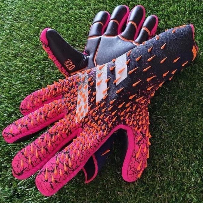 SARUNG TANGAN KIPER ADIDAS PREDATOR PRO HYBRID BLACK PINK IMPORT