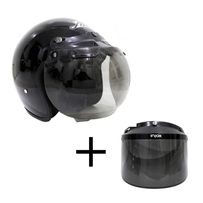 Helm Bogo Retro Polos SNI Dan Kaca Datar