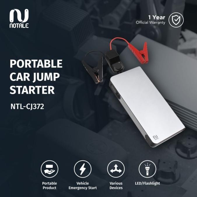 Notale Car Jump Jumper Charger Starter Aki Mobil + Powerbank 12000Mah