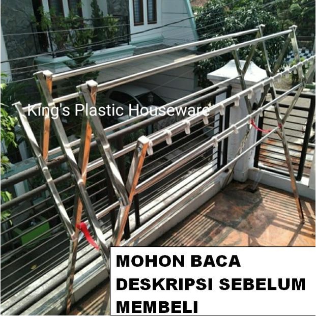 Terlaris Jemuran Stainless Steel Rubicon Steel Kotak Jemuran Pakaian Baju Tebal