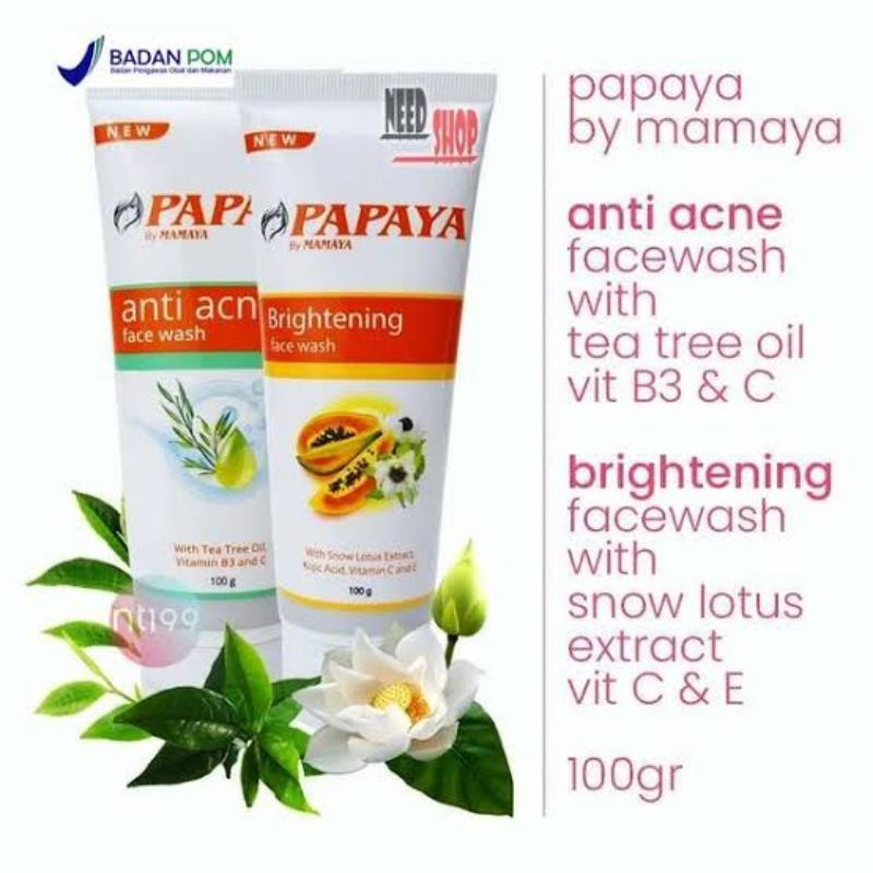 FACIAL WASH PEPAYA by MAMAYA / SABUN WAJAH PEPAYA