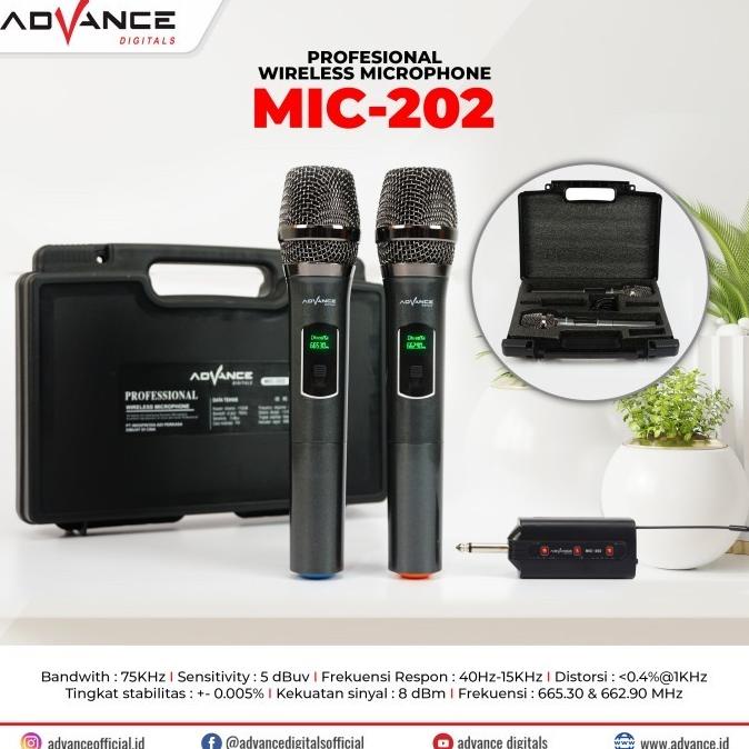 /////] mic wireless advance 2 mix + box wr 202